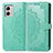 Leather Case Stands Fashionable Pattern Flip Cover Holder for Motorola Moto G53y 5G Green