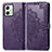 Leather Case Stands Fashionable Pattern Flip Cover Holder for Motorola Moto G54 5G Purple