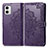 Leather Case Stands Fashionable Pattern Flip Cover Holder for Motorola Moto G73 5G Purple