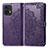 Leather Case Stands Fashionable Pattern Flip Cover Holder for Motorola Moto X40 5G Purple