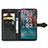 Leather Case Stands Fashionable Pattern Flip Cover Holder for Nokia C12