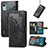 Leather Case Stands Fashionable Pattern Flip Cover Holder for Nokia C12