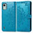 Leather Case Stands Fashionable Pattern Flip Cover Holder for Nokia C12 Blue