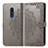 Leather Case Stands Fashionable Pattern Flip Cover Holder for Nokia C3 Gray