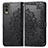 Leather Case Stands Fashionable Pattern Flip Cover Holder for Nokia C32 Black