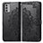 Leather Case Stands Fashionable Pattern Flip Cover Holder for Nokia G310 5G Black