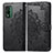 Leather Case Stands Fashionable Pattern Flip Cover Holder for Nokia XR21 Black