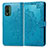 Leather Case Stands Fashionable Pattern Flip Cover Holder for Nokia XR21 Blue