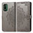 Leather Case Stands Fashionable Pattern Flip Cover Holder for Nokia XR21 Gray