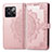 Leather Case Stands Fashionable Pattern Flip Cover Holder for OnePlus 10T 5G Rose Gold