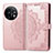 Leather Case Stands Fashionable Pattern Flip Cover Holder for OnePlus 11 5G Rose Gold