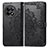 Leather Case Stands Fashionable Pattern Flip Cover Holder for OnePlus 11R 5G Black