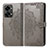 Leather Case Stands Fashionable Pattern Flip Cover Holder for OnePlus Nord 2T 5G Gray