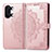 Leather Case Stands Fashionable Pattern Flip Cover Holder for OnePlus Nord 3 5G Rose Gold