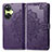 Leather Case Stands Fashionable Pattern Flip Cover Holder for OnePlus Nord CE 3 5G Purple