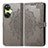 Leather Case Stands Fashionable Pattern Flip Cover Holder for OnePlus Nord CE 3 Lite 5G Gray