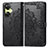 Leather Case Stands Fashionable Pattern Flip Cover Holder for OnePlus Nord N30 5G Black