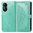 Leather Case Stands Fashionable Pattern Flip Cover Holder for Oppo A18 Green