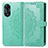 Leather Case Stands Fashionable Pattern Flip Cover Holder for Oppo A38 Green