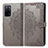 Leather Case Stands Fashionable Pattern Flip Cover Holder for Oppo A53s 5G Gray