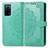 Leather Case Stands Fashionable Pattern Flip Cover Holder for Oppo A53s 5G Green