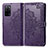 Leather Case Stands Fashionable Pattern Flip Cover Holder for Oppo A53s 5G Purple