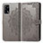 Leather Case Stands Fashionable Pattern Flip Cover Holder for Oppo A74 4G Gray