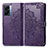 Leather Case Stands Fashionable Pattern Flip Cover Holder for Oppo A77 5G Purple