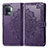 Leather Case Stands Fashionable Pattern Flip Cover Holder for Oppo A94 4G Purple