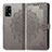 Leather Case Stands Fashionable Pattern Flip Cover Holder for Oppo A95 4G Gray