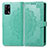 Leather Case Stands Fashionable Pattern Flip Cover Holder for Oppo A95 4G Green
