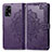 Leather Case Stands Fashionable Pattern Flip Cover Holder for Oppo F19 Purple