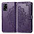 Leather Case Stands Fashionable Pattern Flip Cover Holder for Oppo F19s Purple