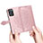 Leather Case Stands Fashionable Pattern Flip Cover Holder for Oppo F21 Pro 4G