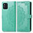 Leather Case Stands Fashionable Pattern Flip Cover Holder for Oppo Find X3 Pro 5G Green