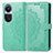 Leather Case Stands Fashionable Pattern Flip Cover Holder for Oppo Reno10 5G Green