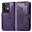 Leather Case Stands Fashionable Pattern Flip Cover Holder for Oppo Reno8 Pro 5G Purple