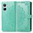 Leather Case Stands Fashionable Pattern Flip Cover Holder for Realme 10 Pro 5G Green