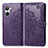 Leather Case Stands Fashionable Pattern Flip Cover Holder for Realme 10 Pro 5G Purple