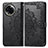 Leather Case Stands Fashionable Pattern Flip Cover Holder for Realme 11 5G Black