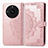 Leather Case Stands Fashionable Pattern Flip Cover Holder for Realme 11 Pro 5G Rose Gold