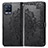 Leather Case Stands Fashionable Pattern Flip Cover Holder for Realme 8 Pro Black