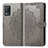 Leather Case Stands Fashionable Pattern Flip Cover Holder for Realme 8s 5G Gray