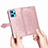 Leather Case Stands Fashionable Pattern Flip Cover Holder for Realme 9 4G