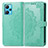 Leather Case Stands Fashionable Pattern Flip Cover Holder for Realme 9 4G Green