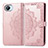 Leather Case Stands Fashionable Pattern Flip Cover Holder for Realme C30s Rose Gold