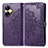 Leather Case Stands Fashionable Pattern Flip Cover Holder for Realme C55 Purple