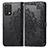 Leather Case Stands Fashionable Pattern Flip Cover Holder for Realme GT Master 5G Black