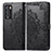 Leather Case Stands Fashionable Pattern Flip Cover Holder for Realme GT Master Explorer 5G Black