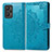 Leather Case Stands Fashionable Pattern Flip Cover Holder for Realme GT Neo 3T 5G Blue